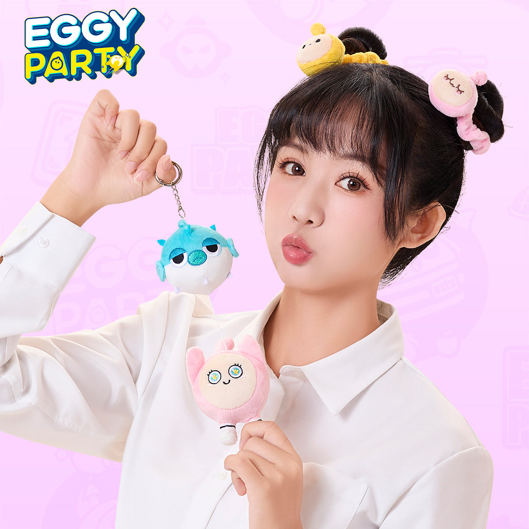 Eggy Party - Pull Reel Plushie Keychain