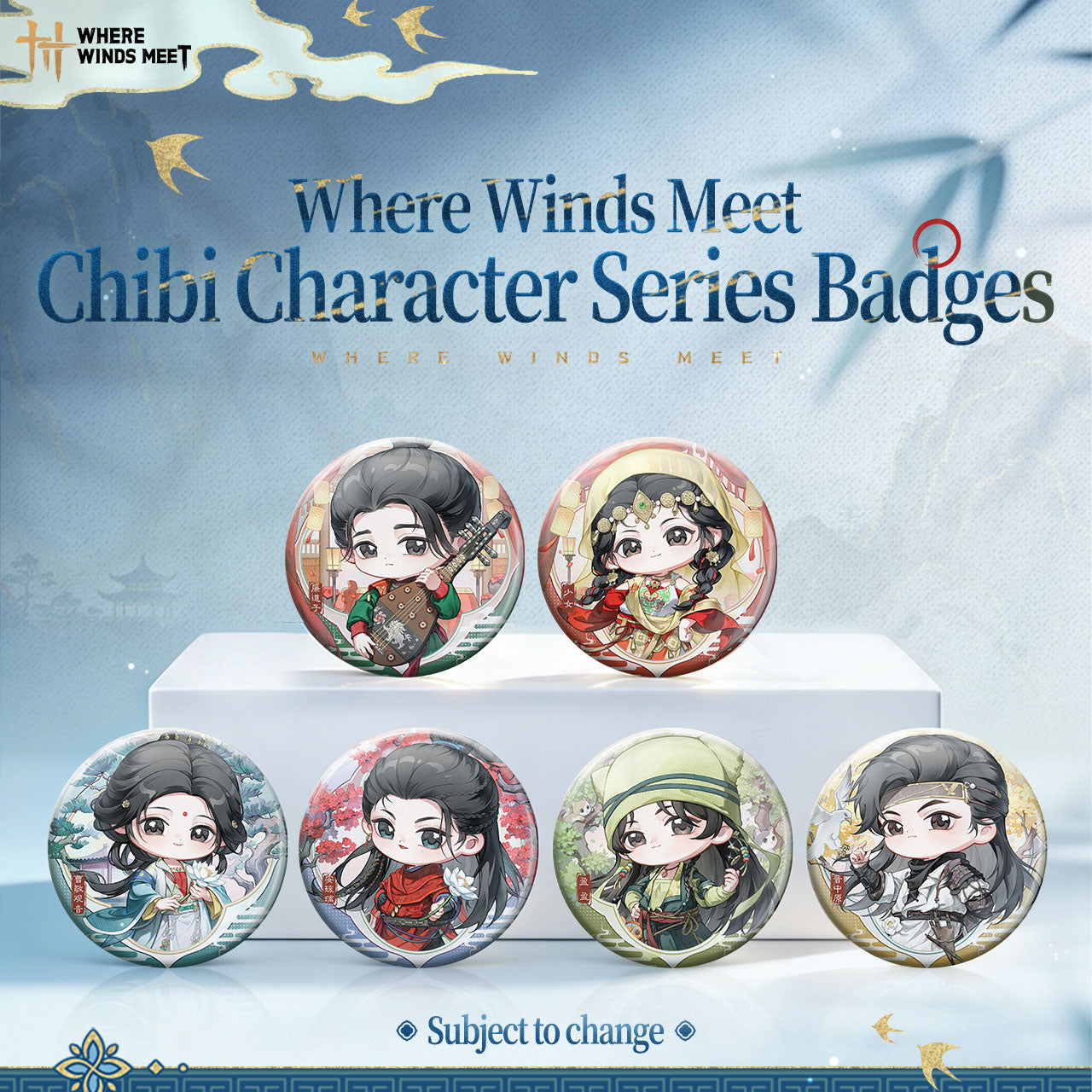 Where Winds Meet - Chibi Character Series Badges 2nd release