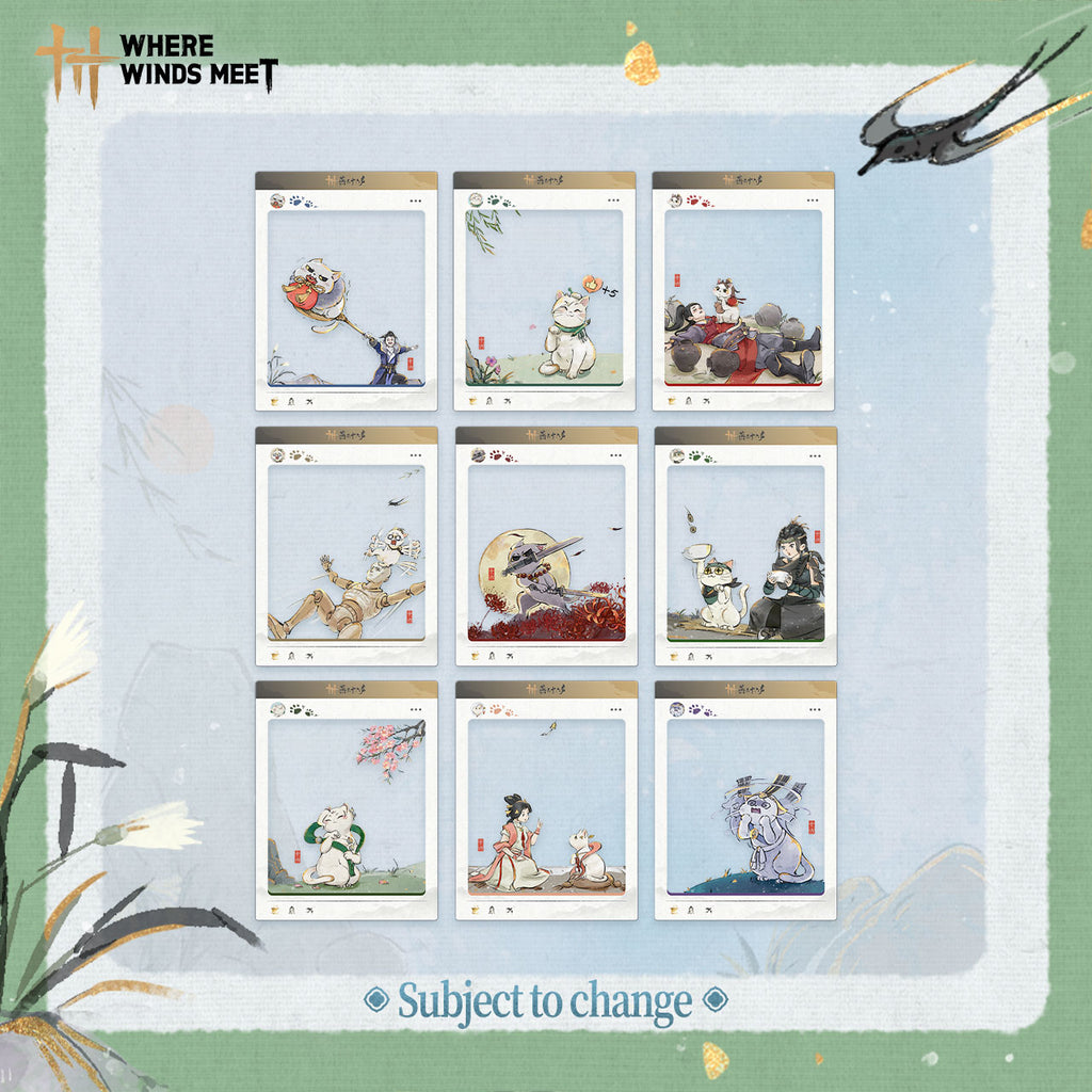 Where Winds Meet - Cat's Journey Transparent Card Set