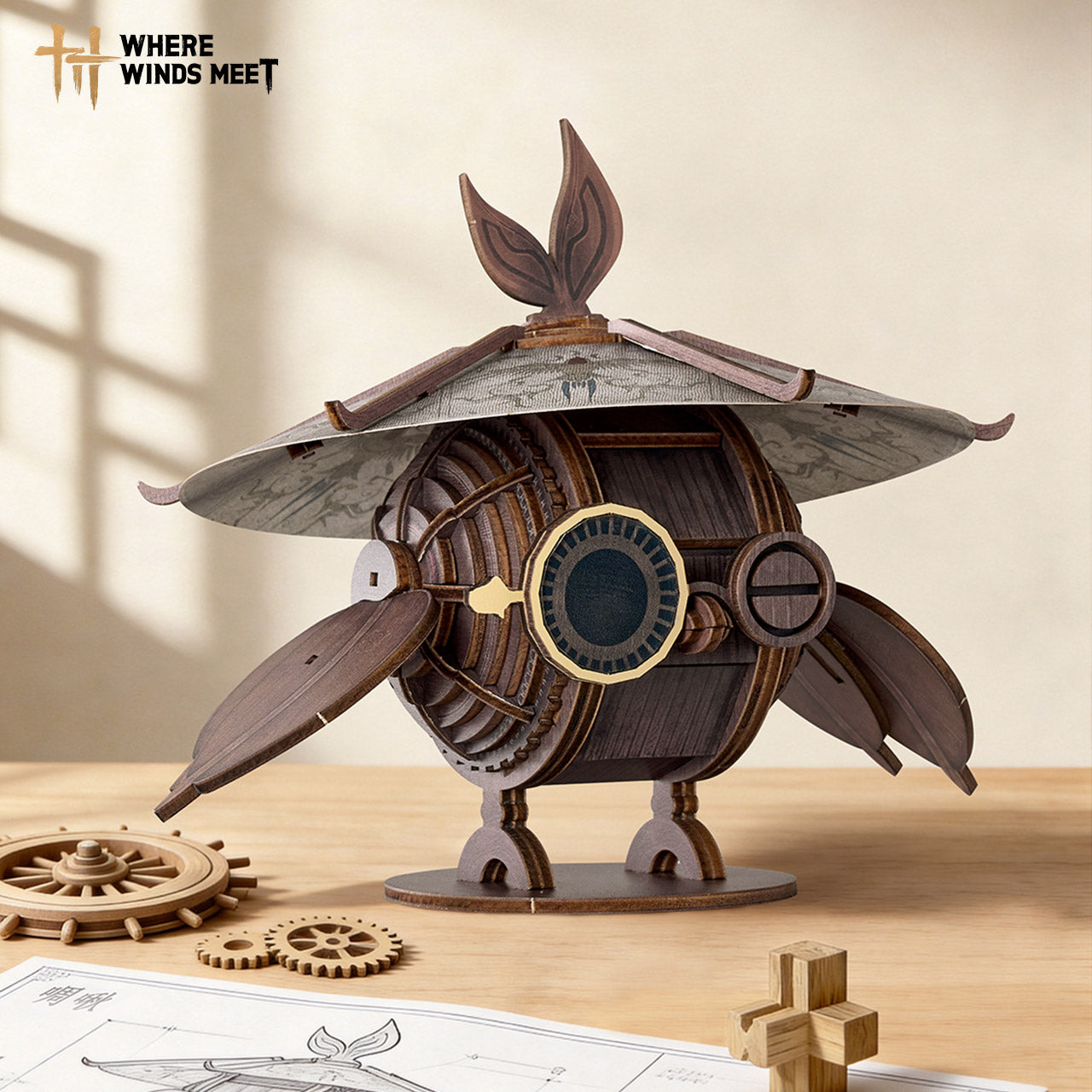 Where Winds Meet - Chirping Wooden Assembly Figurine