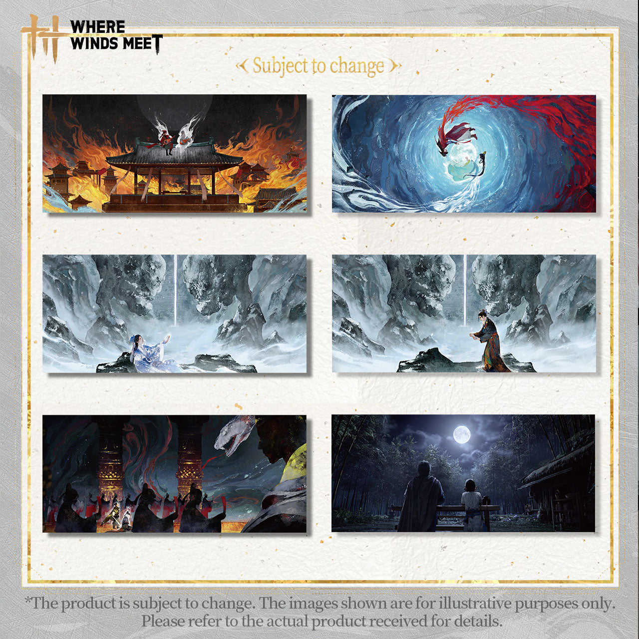 Where Winds Meet - Full Moon Over Chang'an Postcard Set