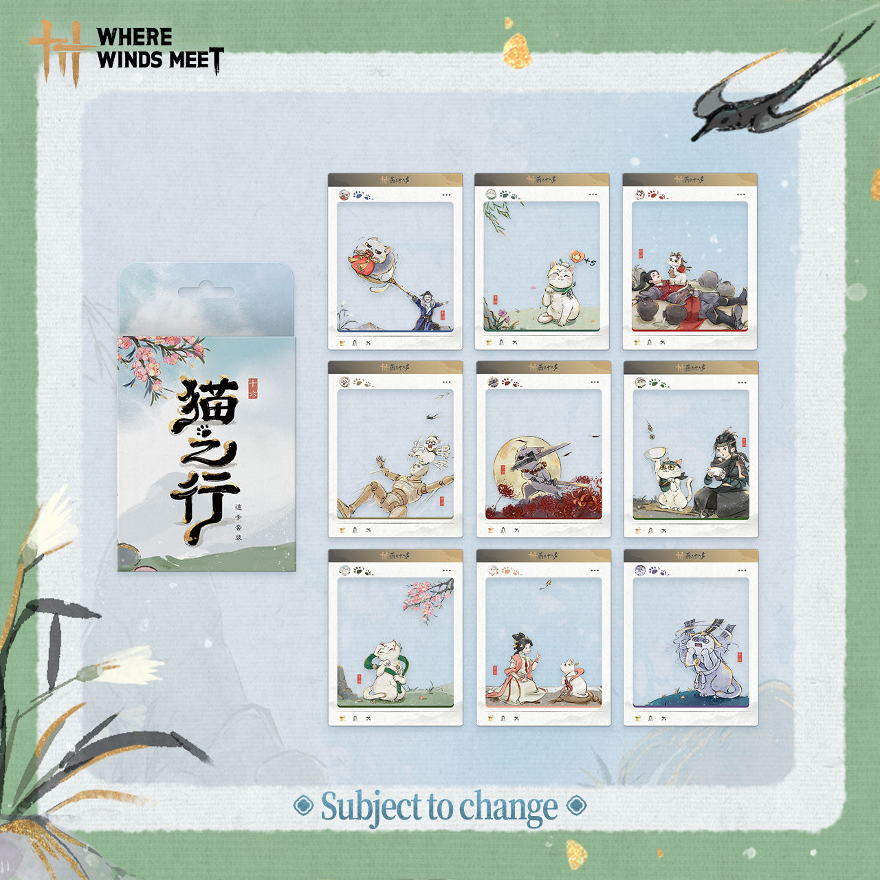 Where Winds Meet - Cat's Journey Transparent Card Set