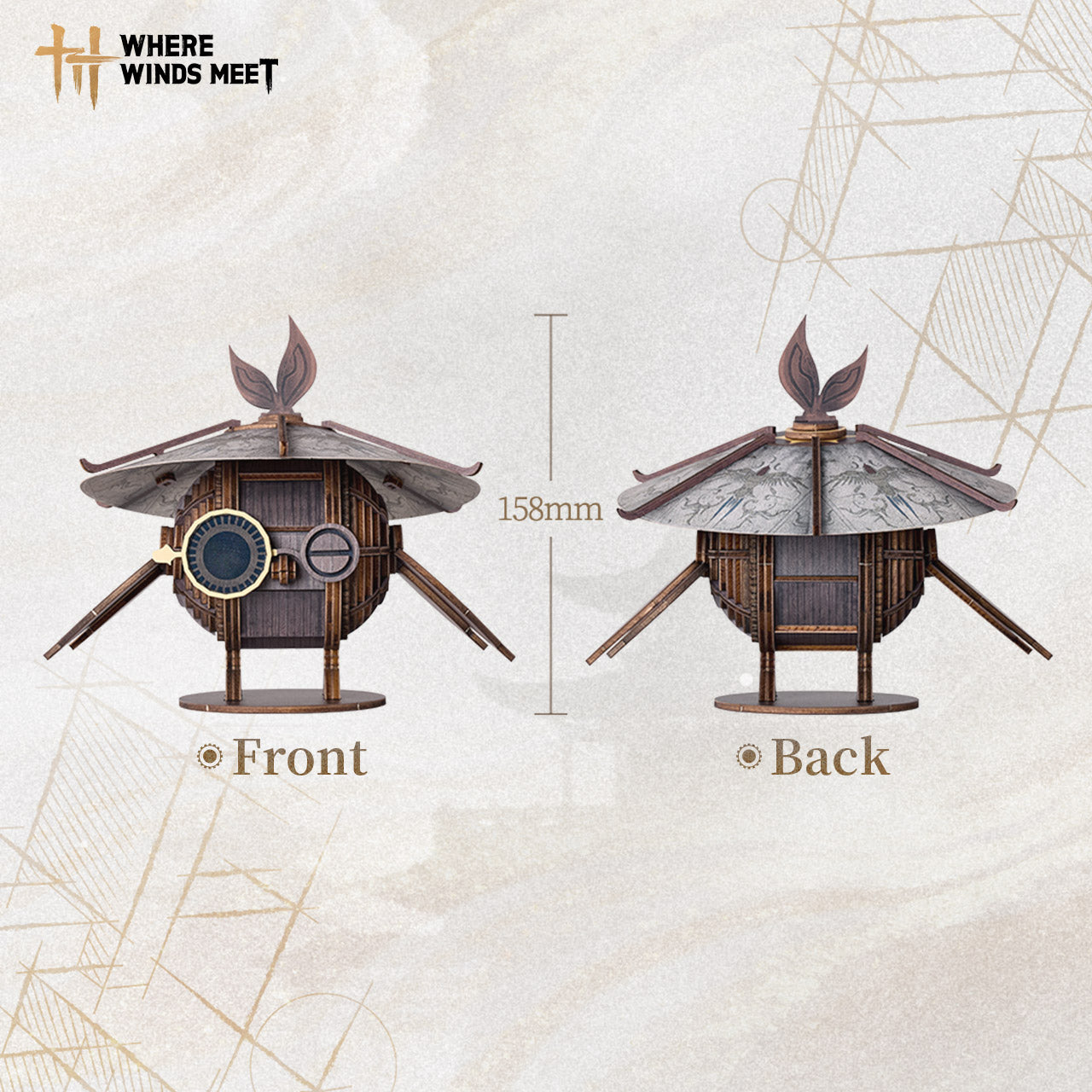 Where Winds Meet - Chirping Wooden Assembly Figurine