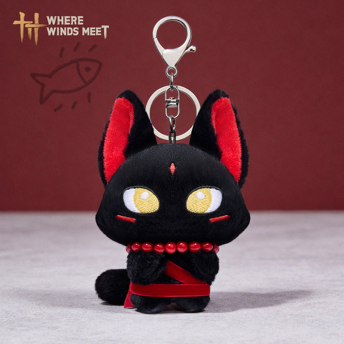 Where Winds Meet - Plush Pendant Midnight Cat