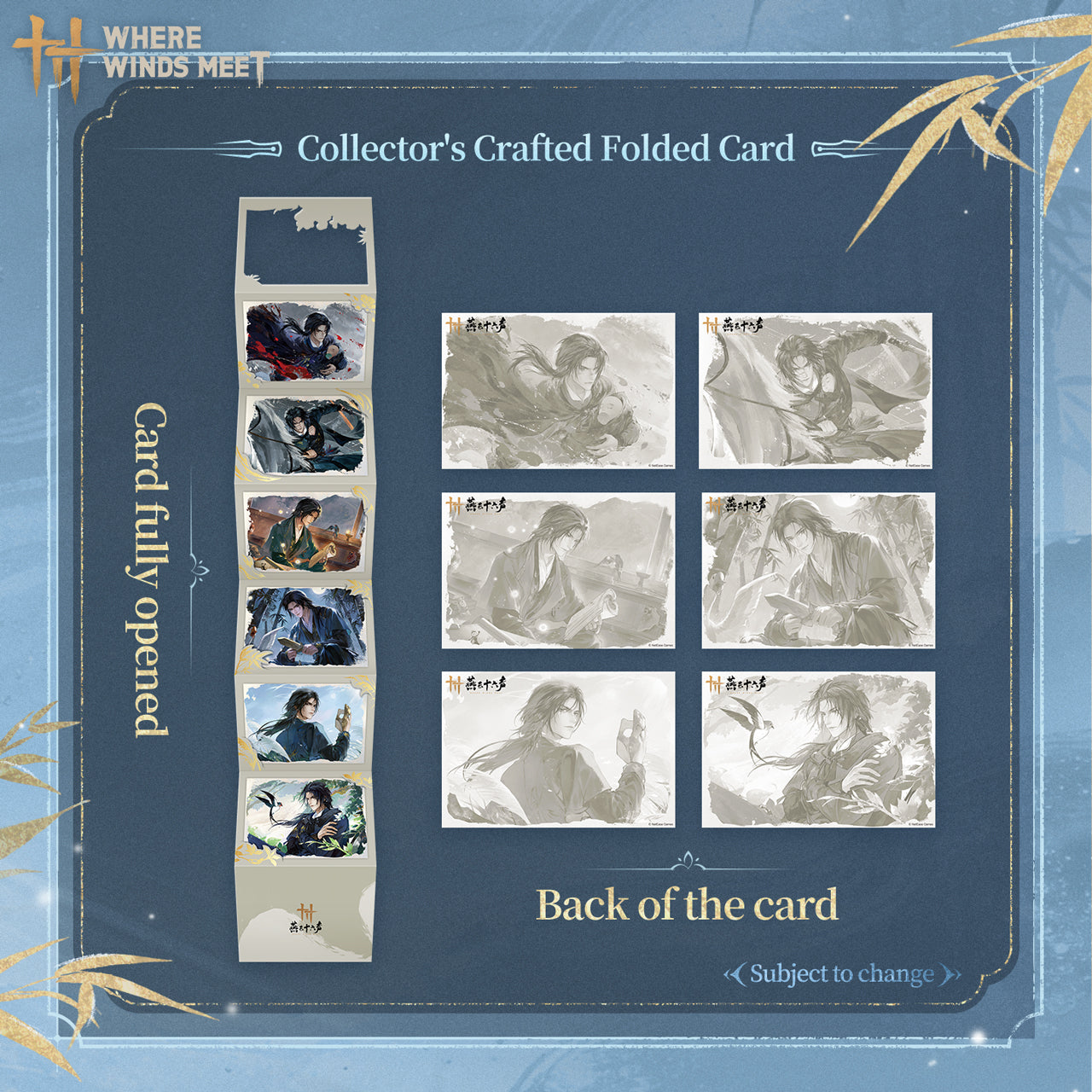 Where Winds Meet - Shadows in Bloom Series Collector´s Crafted Folded Card
