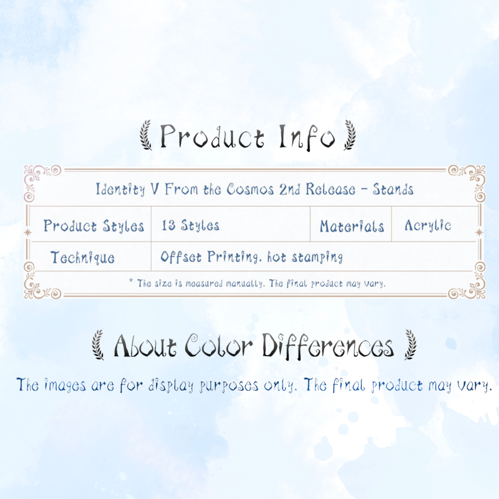 Identity V - From the Cosmos 2nd Release Stands