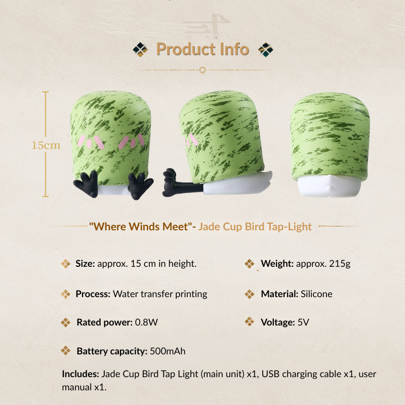 Where Winds Meet - Jade Cup Bird Tap-Lamp