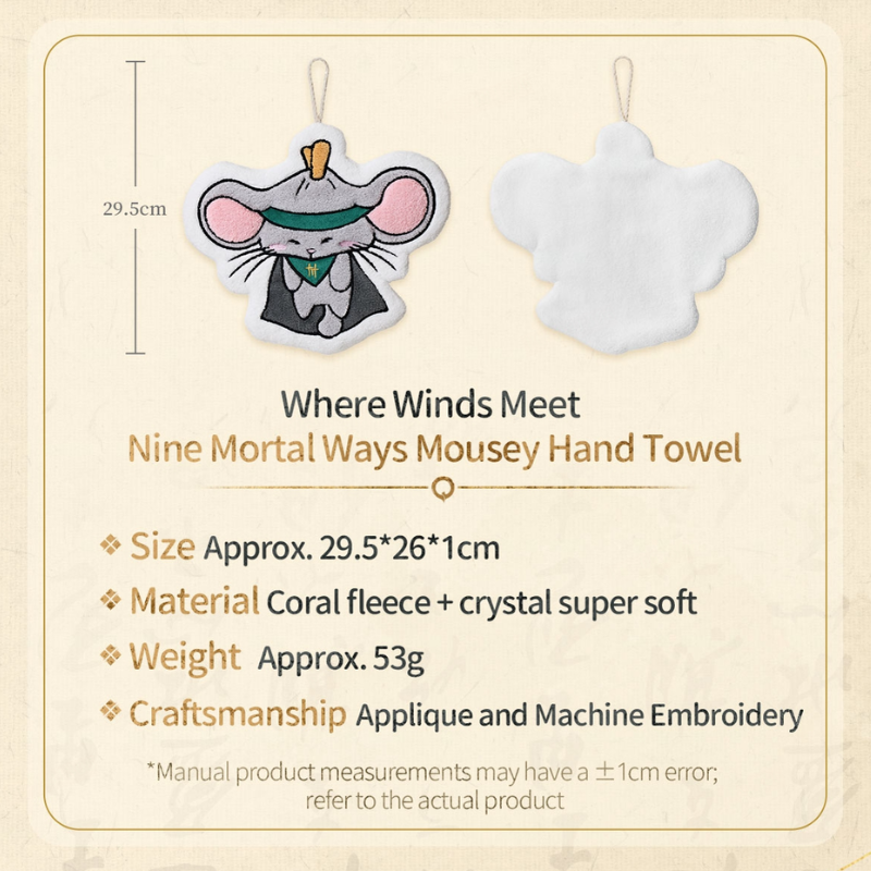 Where Winds Meet - Nine Mortal Ways Mousey Hand Towel