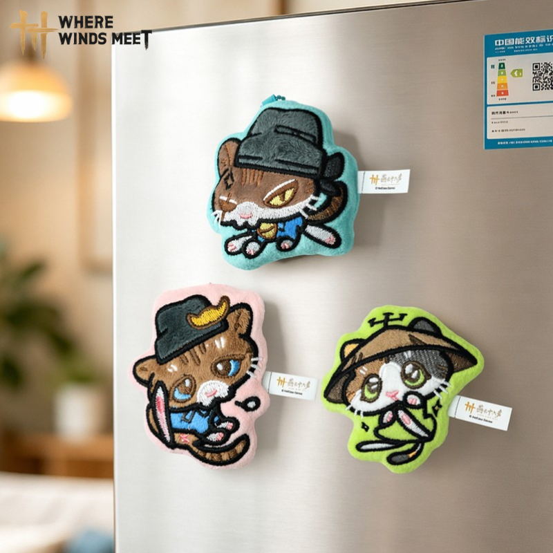 Where Winds Meet - Cat Plush Fridge Magnet/Pendant