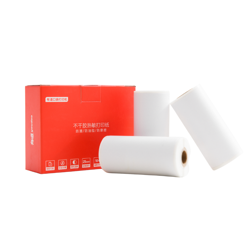 Youdao Pocket Printer White Thermal Paper 1 box 3 rolls