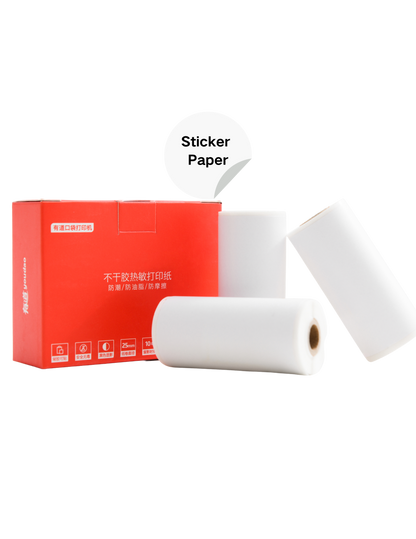 Youdao Pocket Printer  Sticker Thermal Paper 1 box 3 rolls